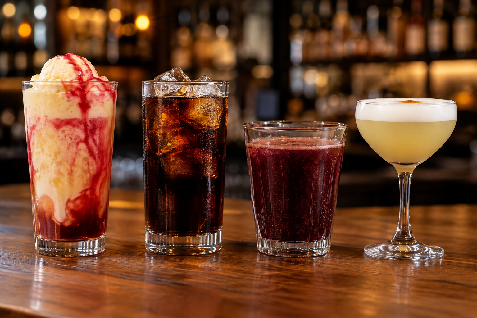 Terremoto, piscola, chupilca y pisco sour
